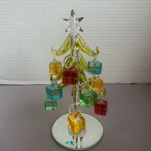 Miniature Glass 6" Christmas Tree with Presents
